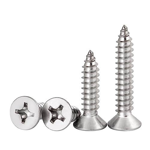 Instockbolts #8 X 3/4" Flat Head Sheet Metal Screws Phillips Drive Wood Screws, 304 Stainless Steel 18-8 thumb #2