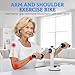 Arm Bike for Physical Therapy, Home Fitness Desk Bike for Seniors, Portable Rehabilitation Exerciser and Resistance Bands for Arm and Shoulder Workout with Adjustable Resistance, Powerful Sunction