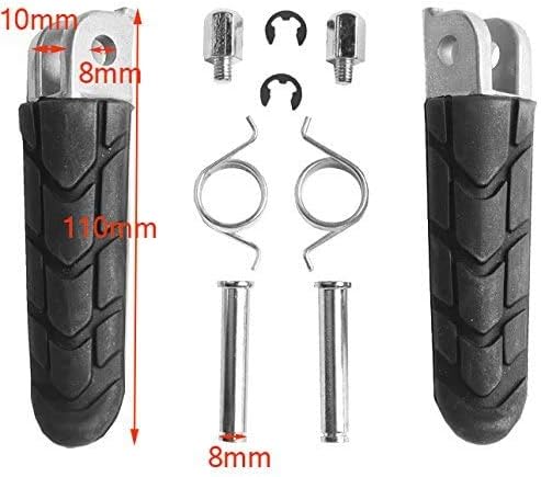 Black Aluminum Front Motorcycle Footrests for Honda CBR600 F3 95-98 F4 F4i 1999-2006 VFR800 03-10 VTR250 1997-2010