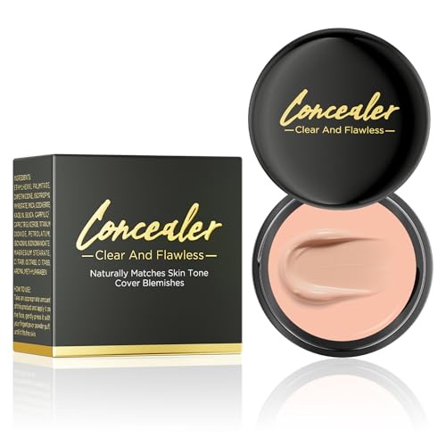 Corrector impermeable, Corrector de Ojeras, cobertura completa, duradera, corrección de corrector para tatuajes cicatrices de acné Círculos oscuros, base de acabado natural (Piel natural)