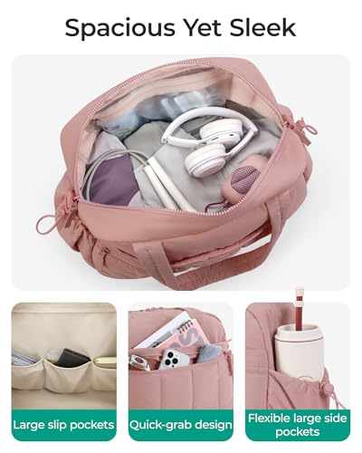 Image of BAGSMART Gym Bag for Women, Duffle Bag for Travel with Wet Pocket, Lightweight Carry on Weekender Duffel, Water Resistant