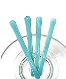 studioTica Caribbean Swirl - 5.5 inch Paradise Collection - Reusable Handmade Glass Swizzle Stick For Champagne Martini Margarita Whisky - Set of 4 Glass Cocktail Stirrers + Elegant Gift Box