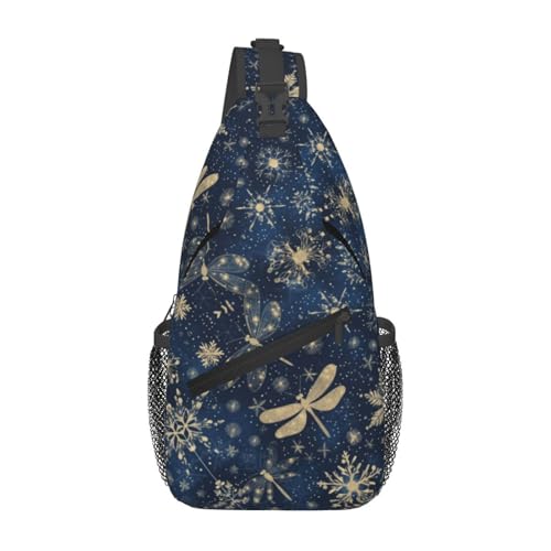 Image of Chrismtas-Dragonfly Crossbody Bag Sling Bag Backpack Chest Bags Shoulder Bag for Women Men