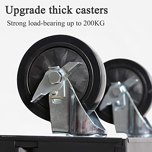 26,8" L X 18" T X 37,2" H Abschließbares Schiebewerkzeug Aus Stahl 7-Schubladen-Truhe Rollwerkzeugwagen Schrank mit Rädern für Garagenlagerung Belastbar 330 Pfund (Blau) – Bild 7