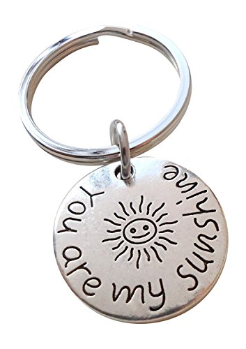 My Sunshine and Small Sun You Are My Sunshine Saying Keychain