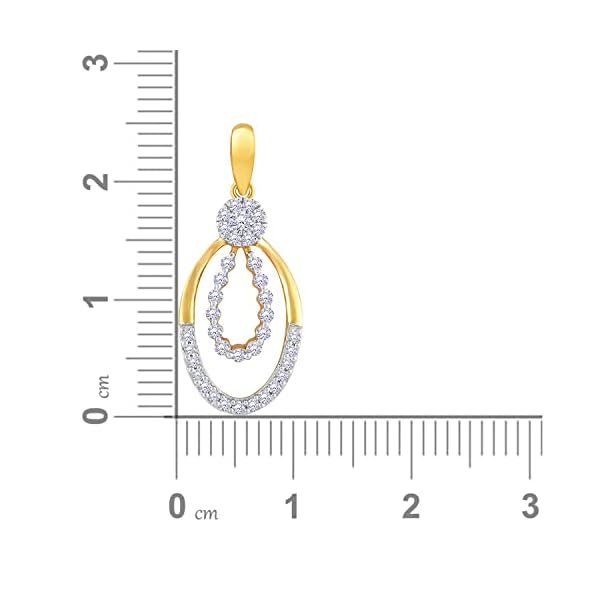 Malabar Gold and Diamonds 18 KT (750) purity Yellow Gold Mine Diamond Pendant UIPD24355_Y_VVSVS-GH for Women - Image 3