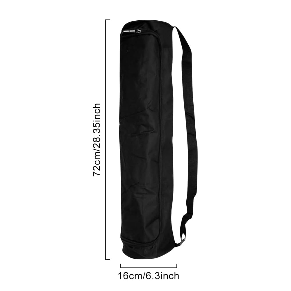 Loyanger Yoga Mat Bag, Full Zip Exercise Yoga Mat Carrier Bag with Adjustable Strap, Yoga' Mat' Carry Bags Pilates Bags for Women & Men(COLOR:Black)