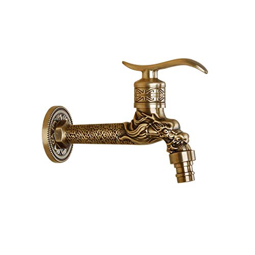 Robinet en laiton antique avec dragon sculpté pour élégance rétro