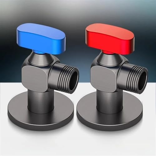 Vanne d'angle murale en alliage pour eau chaude et froide - 6