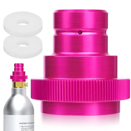 EAEVKPI CO2 Quick-Adapter, Schnelladapter für CO2 Soda, kompatibel mit Duo/Art/Terra Sprudelwasserbereiter, Soda Wasser Adapter, Sodastream Adapter 425g Zylinder 60L Trapezgewinde TR21-4(Rose)
