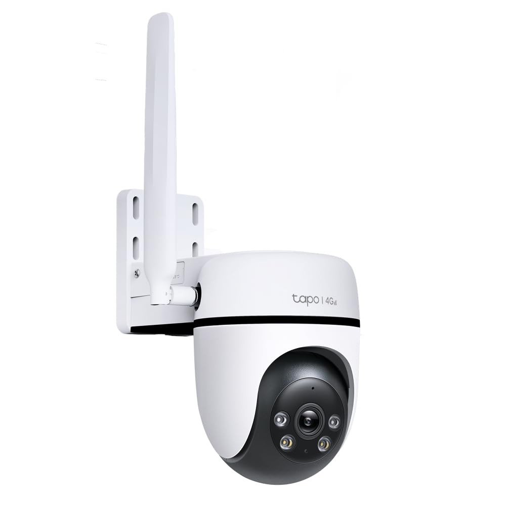 Tapo Cámara de Seguridad C501GW Pan/Tilt 4G LTE para Exteriores, no Necesita WiFi, 1080P Full HD, Seguimiento de Movimiento de 360°, sin Tarifa mensual, detección de IA, visión Nocturna a Color