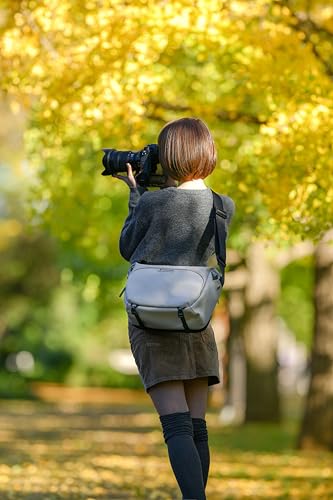 Image of Vanguard VEO Lite S7L Camera & Everyday Shoulder Bag (Cream) - Fits Mirrorless Camera + Multiple Lenses, Tablet Storage, Removable Dividers, Easy-Clean Water-Resistant Design