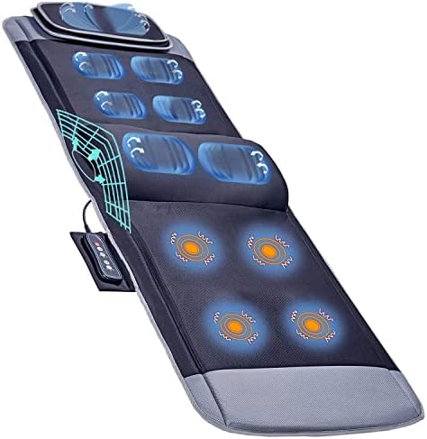 comrelax Massage Mat with Vibration and Twist Massage,Adjustable Pillow Height by Verclo,Full Body Massage Mat for Sofa Bed Floor Home Office Couch,Neck and Back Massager,Pressure Massage Pad