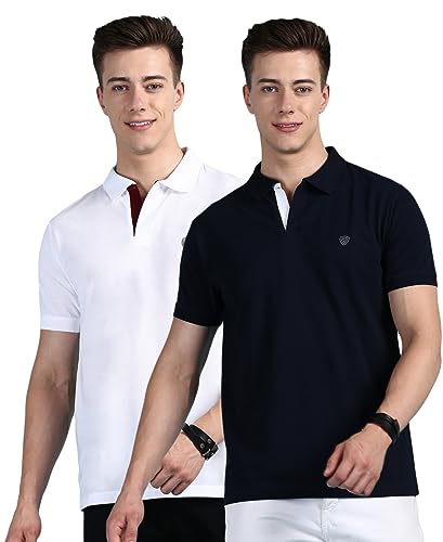 Image of Lux Cozi Mens Cotton Solid Relaxed Fit Polo Shirt