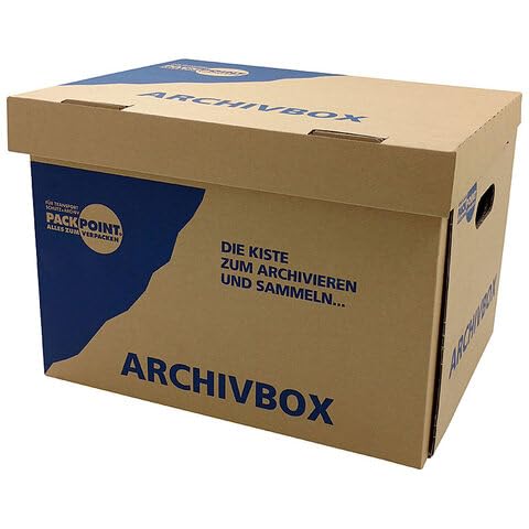 10 Archivbox Lagerbox 400x320x290mm extrem stabil bis 250kg stapelbar