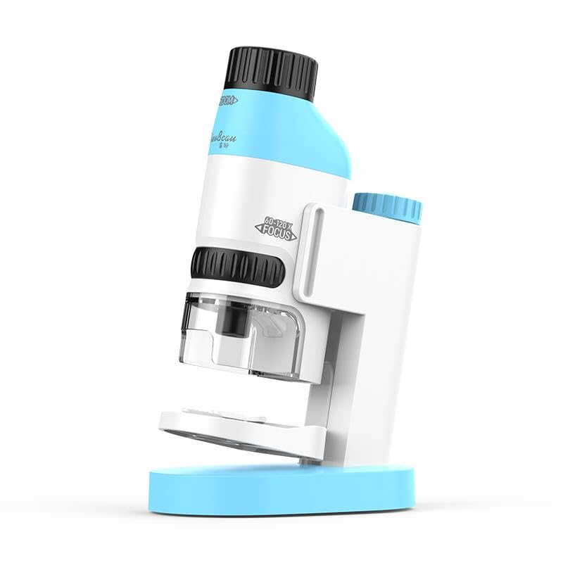 Tobo Kids Portable Pocket Microscope with Adjustable Zoom 60-120x, Handheld Scientific Experimental Equipment (Sky Blue and White) (B0CCRWPZCP) Amazon Price History, Amazon Price Tracker