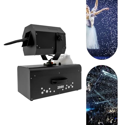 Máquina de copos de nieve 2000W, máquina de nieve para efectos escénicos con control remoto miniatura 7