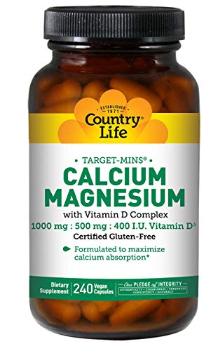 Country Life, Calcium Magnesium, w/Vitamin D Complex, 240 Veggie Caps
