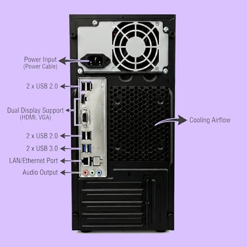 Image of Desktop Computer Set with i5-3470, 16GB RAM, 512GB SSD, 19-inch Monitor, Keyboard, Mouse, WiFi, Speakers, Windows 10, Black-01