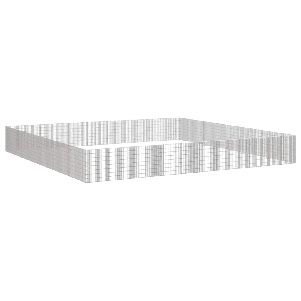 Enclos pour animaux en fer galvanisé robuste, parc modulable premium 48 panneaux
