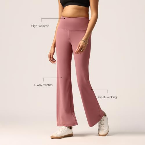 Image of BlissClub Ultimate Flare Pants Lite Regular for Women Upto 5'4 ft | High Waist Trousers and Formal Pants for Office wear | Comfortable fit