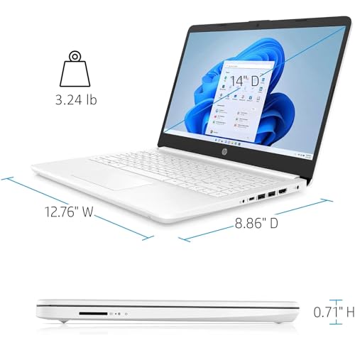 Image of HP 14 inch Laptop for Work & Study, Intel Celeron N4120, 16 GB RAM, 320 GB Storage(64 GB eMMC + 256 GB MicroSD), Intel UHD Graphics, Lightweight & Portable, Windows 11 Pro & MS Office Lifetime License