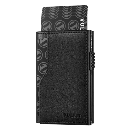 Image of VULKIT Card Holder Wallet with Double ID Windows RFID Blocking Pop Up Wallet Minimalist Design for 12 Cards