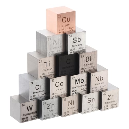 Image of PATIKIL 1 Inch Copper Cube Metal Element High Density Block Pure Periodic Magnesium Block for Element Collections Teacher Lab Scientific Experiment, 25.4 mm