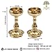 Bhimonee Decor Pure Brass Udupi Nanda Bowl Long Table Diya, 4.25 inches Big, Brass, Pack of 2 pcs