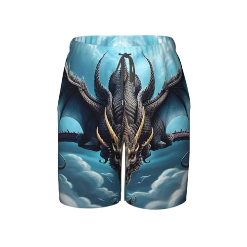 Flying Dragon Youth Beach Pants, Soft and Breathable, with Drawstring Waist, Suitable for Sports and Leisure.