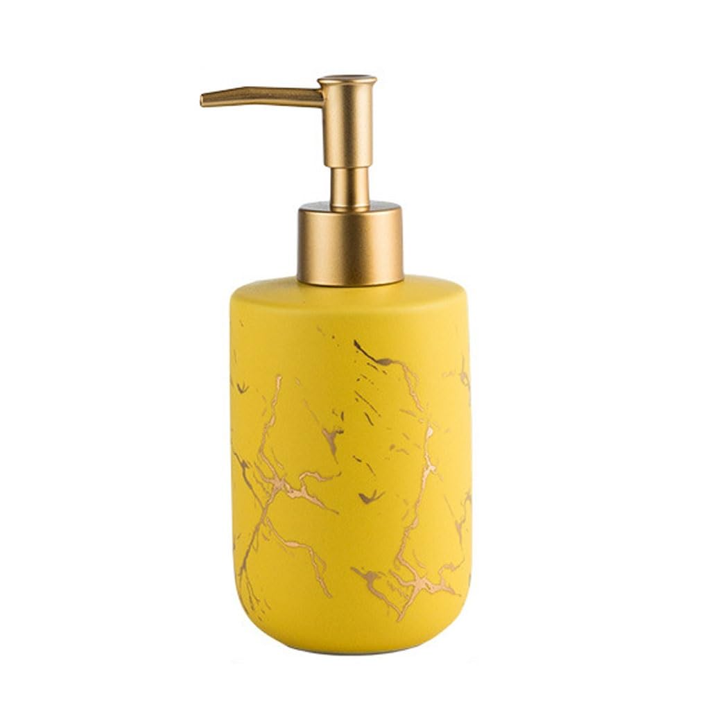 Seifenspender Push Seifenspender Keramik Seifenspender Flasche Lotion Spenderflasche Einfacher Stil geeignet für Küche und Bad Pumpspender für l