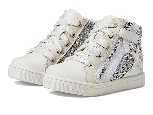 NINA Girl's Yuti (Toddler/Little Kid/Big Kid) White Glitter/Smooth 7 Toddler M
