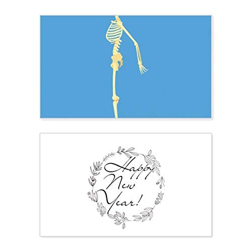 Tarjeta conmemorativa con ilustración anatómica humana, perfecta para un Año Nuevo original