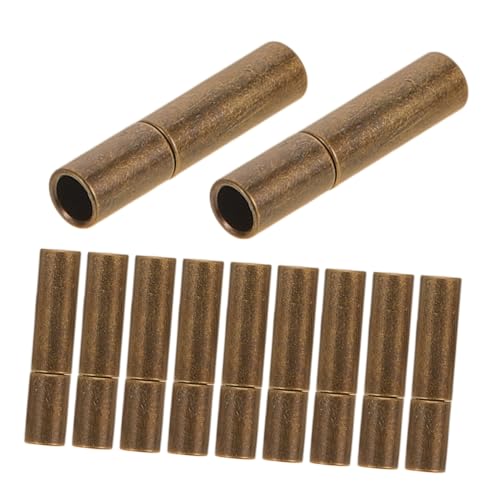 TEHAUX 20pcs Jewelry Making Cord Ends Set End Cap for Rope Ground Latch Small Column End Caps for Bracelet Rope End