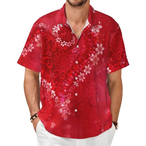 Chemise manches courtes homme imprimé cœur : restez élégant au bureau et en voyage sans étouffer