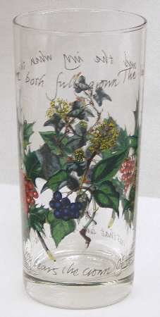 Portmeirion Holly Ivy Cooler Glasses Set of 4