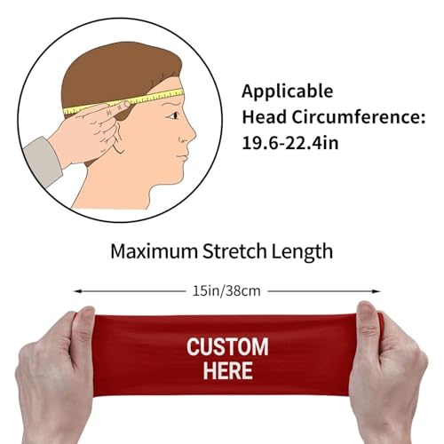 Image of Custom Sports Headband Custom Sweatband Bandana Add Your Image Logo Text Number. Bulk Custom Men Or Women Moisture Wicking Ventilate Elastic ﻿Headband