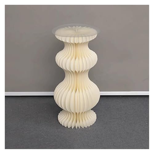 Supports cylindriques design plissé ornement de table haut de gamme 60x25cm