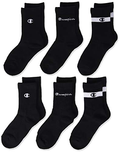 Champion Kids' 6-Pack Crew Socks Available in Multiple Colors and Sizes