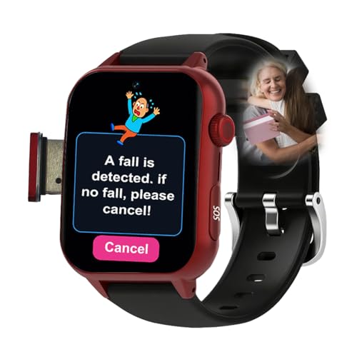 Montre 4G pour seniors avec bouton SOS et détection de chute GPS