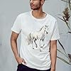 White Horse T-Shirt Watercolor Equestrian Wildlife Gift for Him and Her XL #1