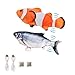 BangShou 2 Stück Elektrisch Spielzeug Fisch USB Elektrische Plüsch Fisch Kicker Katzenspielzeug mit Katzenminze (Karpfen + Clownfisch)