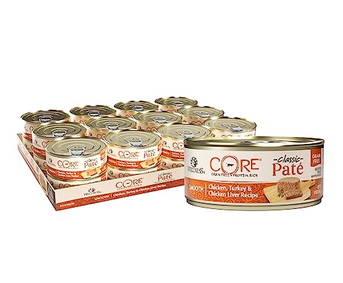 Wellness Core Grain-Free Wet Cat Food, Natural Canned Food For Cats, Made With Real Meat (Chicken, Turkey & Chicken Liver Pate, 5.5 Oz Cans, Pack Of 24) #TOP21