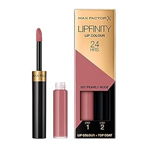 Max Factor Lipfinity Lip Colour Pearly Nude 01 – kussende lippenstift met 24 uur grip zonder uit te drogen, met…