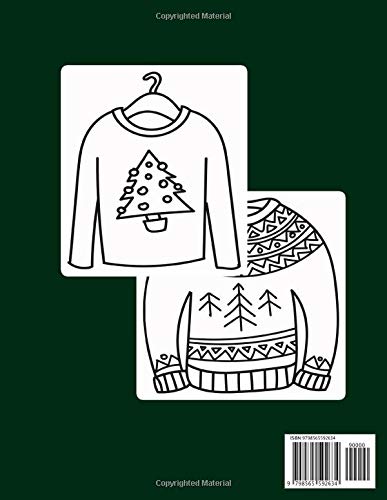 Ugly Holiday Sweaters Coloring Book For Adults: A Humorous Art Therapy Book for Relaxation and Calm (Funny and humorous novelty gifts for the xmas season) image 3
