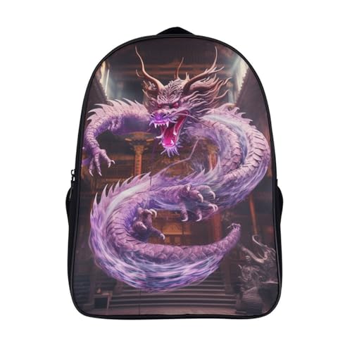 Mochila escolar para niños con relieve Dragon 3D de gran capacidad