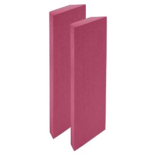 Timber Acoustics® Corner Bass Traps | Premium Low-Frequency Absorption with High-Density Roxul Rockwool | NRC 0.90 | [Set of 2] (Wine, 2' x 6' x 5")