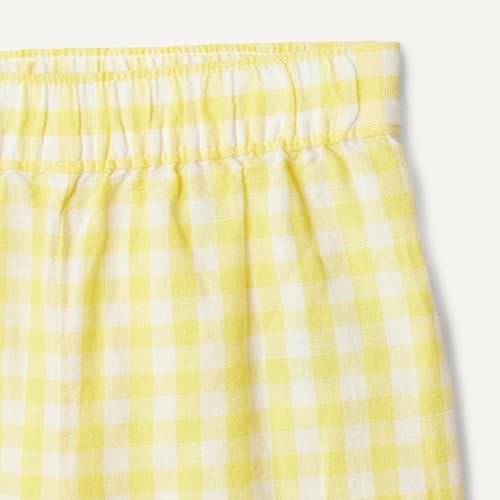 Image of Amazon Essentials x Sofia Grainge Toddlers and Baby Girls' Cotton Linen Wide Leg Pull-on Pant with Ruffles