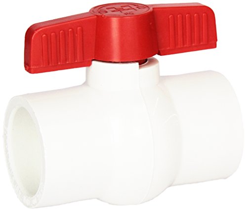 Hayward QVC1015SSEW 1-1/2-Inch White QVC Series Compact Ball Valve with Socket End Connection