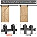 Yaheetech 6.6ft Sliding Barn Door Hardware Kit - Single Door Track Rail Set for Bedroom Closet Farm - Smoothly and Quietly - Easy to Install - Fit 36